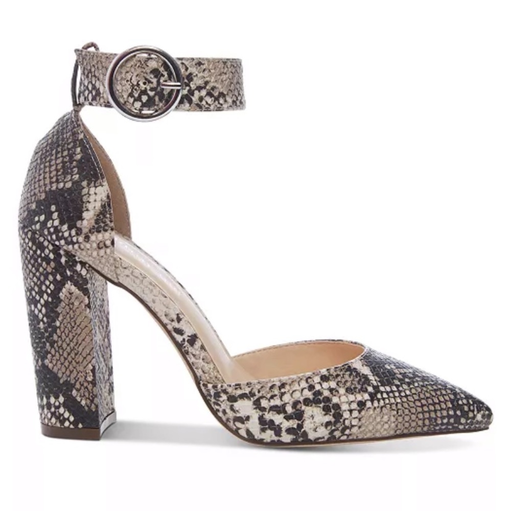 Snakeskin Print Heels